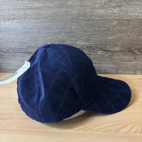 CB Hat Cap Strap Back Blue Navy Velvet Panel Sample NWT - Picture 8 of 13